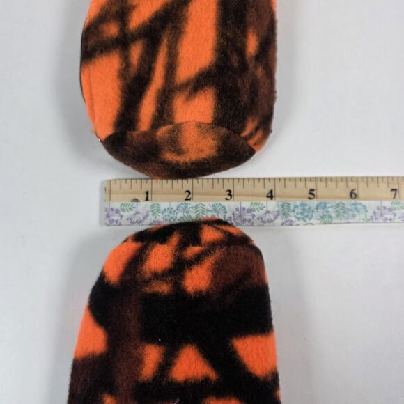 Set of Vintage 90s Orange Camo Fleece Small Organizer Belt Bags 8x4" Hunting - Picture 10 of 11